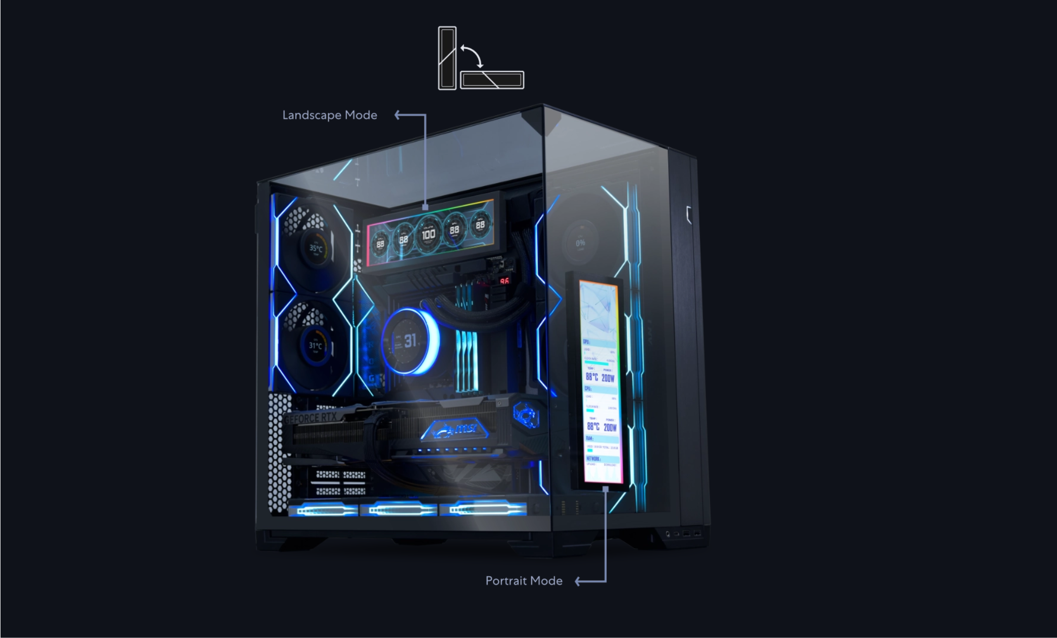 LIAN LI 8.8インチ ユニバーサルスクリーン 8.8インチユニバーサルスクリーン（US88v1） - LIAN LIはPCケースの